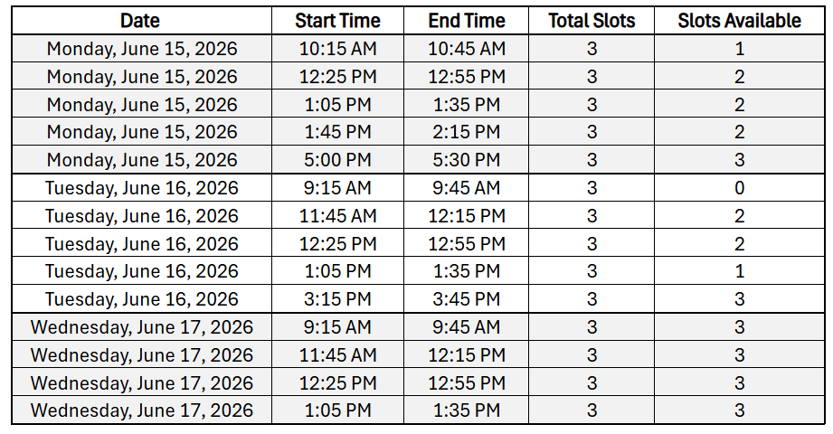 Innovation Theater Schedule Updated Jan 2026